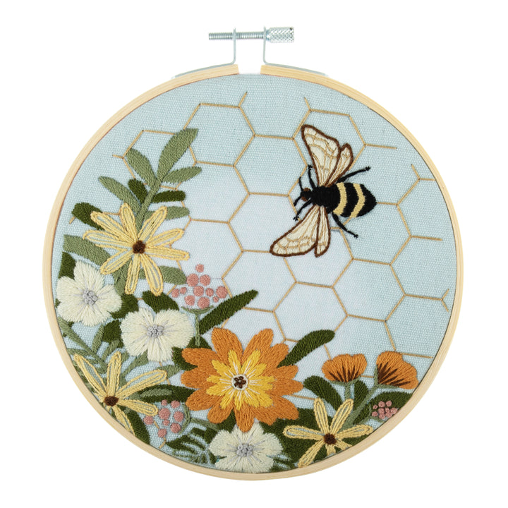Embroidery Kit with Hoop: Bee