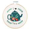 Embroidery Kit with Hoop: I Love Tea