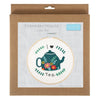 Embroidery Kit with Hoop: I Love Tea