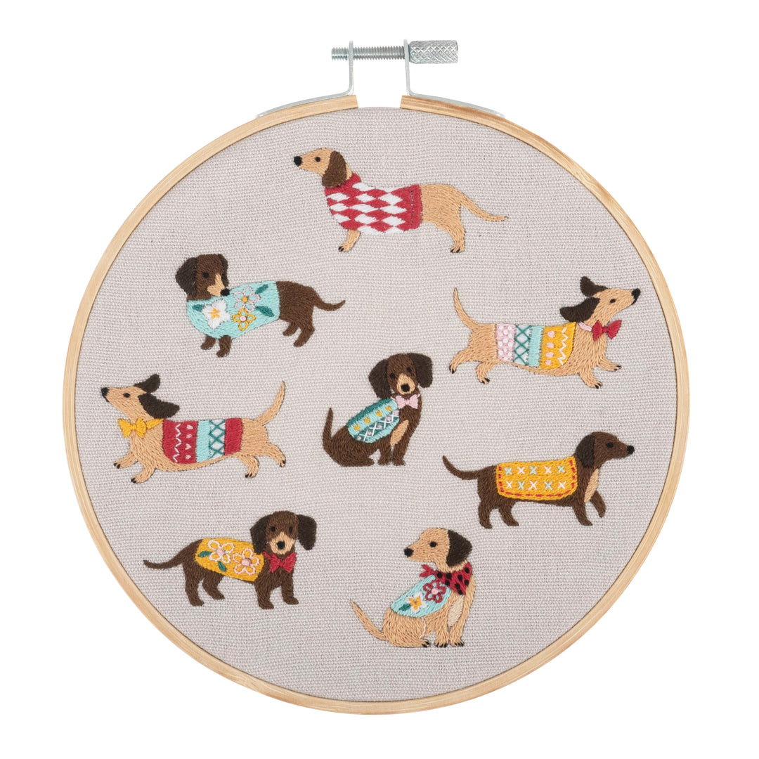 Embroidery Kit with Hoop: Dogs