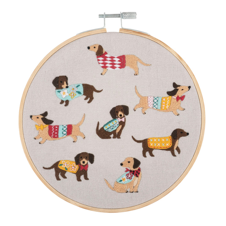 Embroidery Kit with Hoop: Dogs