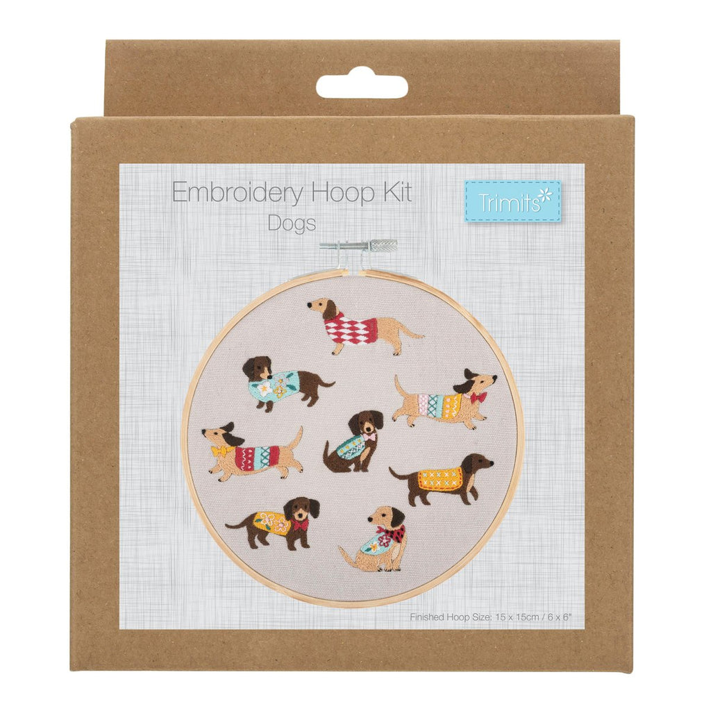 Embroidery Kit with Hoop: Dogs
