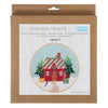 Embroidery Kit with Hoop: Christmas Cottage