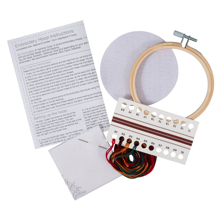 Embroidery Kit with Hoop: Tree