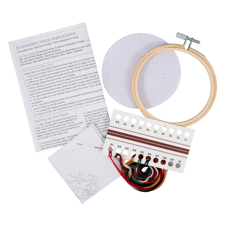 Embroidery Kit with Hoop: Bird