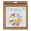 Embroidery Kit with Hoop: Rainbow Hello Sunshine