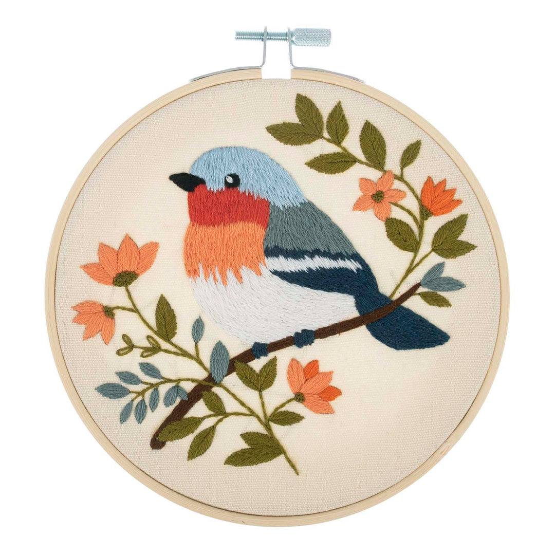 Embroidery Kit with Hoop: Tweet