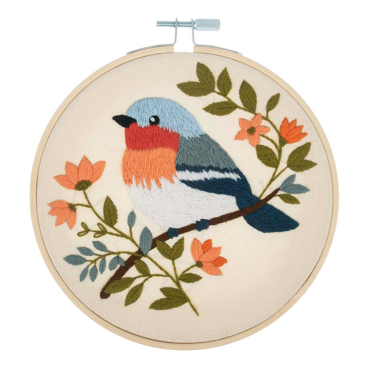 Embroidery Kit with Hoop: Tweet