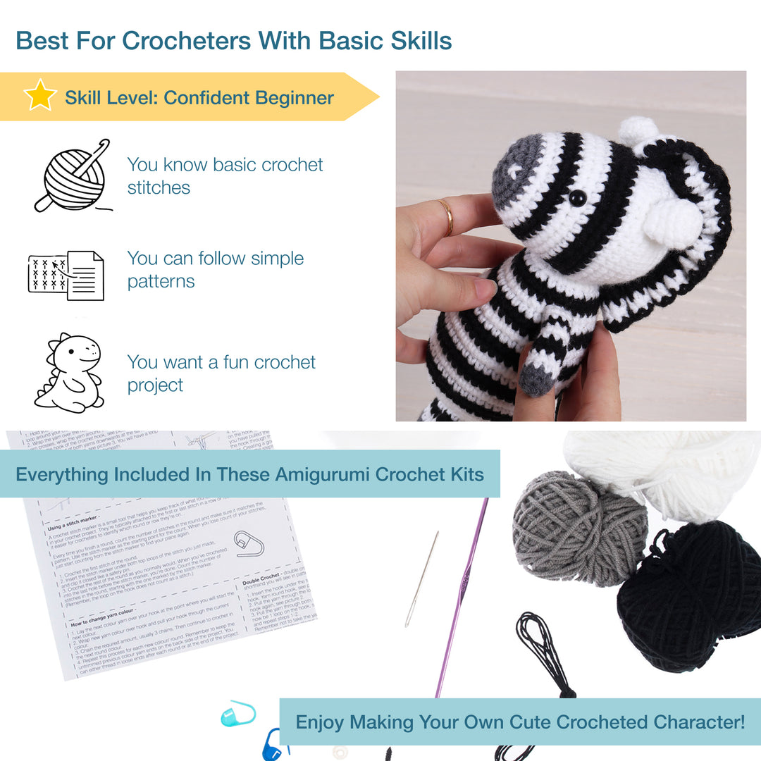 Crochet Kit: Amigurumi: Zebra