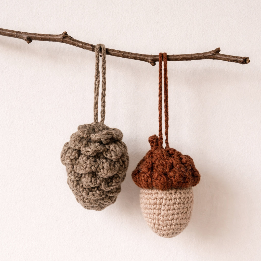 Crochet Kit: Amigurumi: Pinecone &amp; Acorn