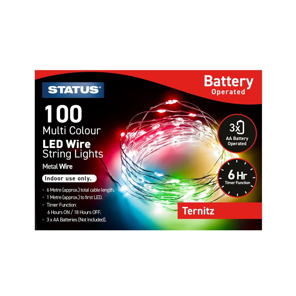 Ternitz 100 B/O LED Wire Lights Multi