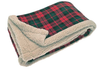 Check Sherpa Flannel Throw Blanket 130x170cm