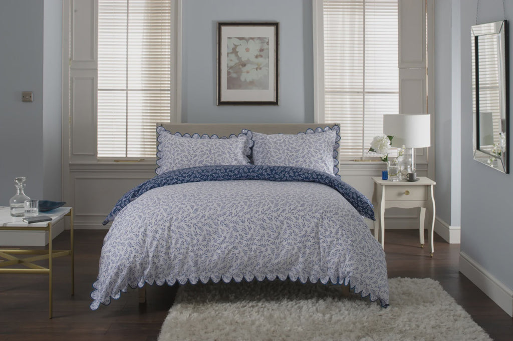 The Lyndon Company Ashling Garden Duvet Cover Set  Double Blue