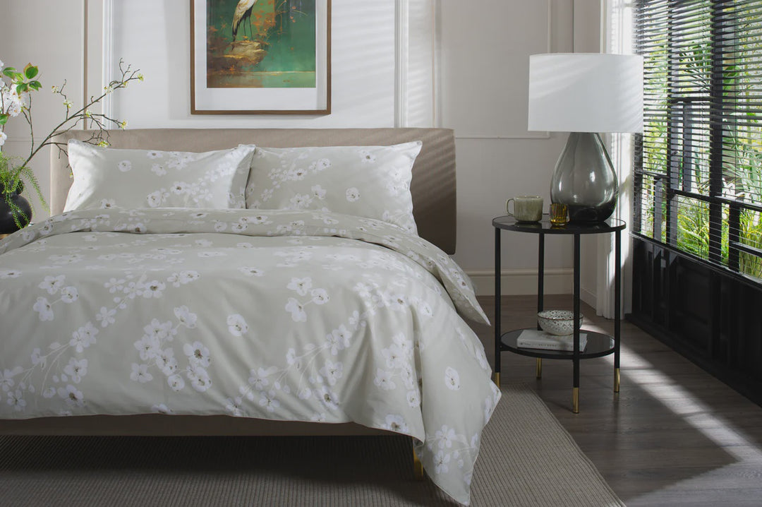Petite Fleure Duvet Cover Set Grey Double