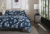 Petite Fleure Duvet Cover Set White and Navy Double