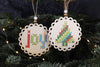 Cross Stitch: Pre-punched Wooden Shape: Joy & Tree