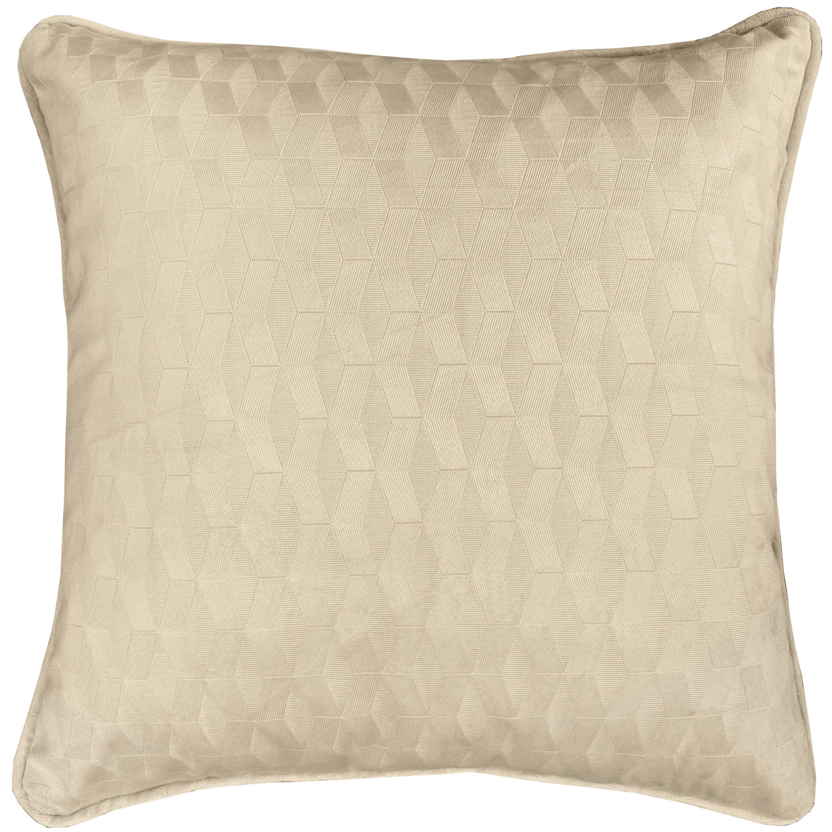 Tokyo cream embossed velvet cushion cover