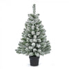 Premier Woodcote Flocked Spruce 90cm Artificial Xmas Tree in Pot