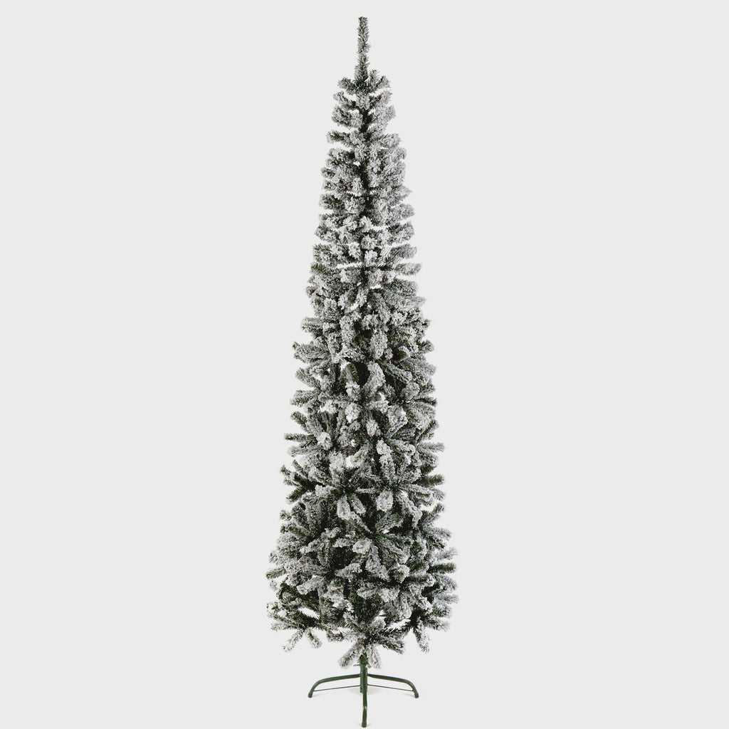 Premier Slim Spruce Flocked 2m Xmas Tree
