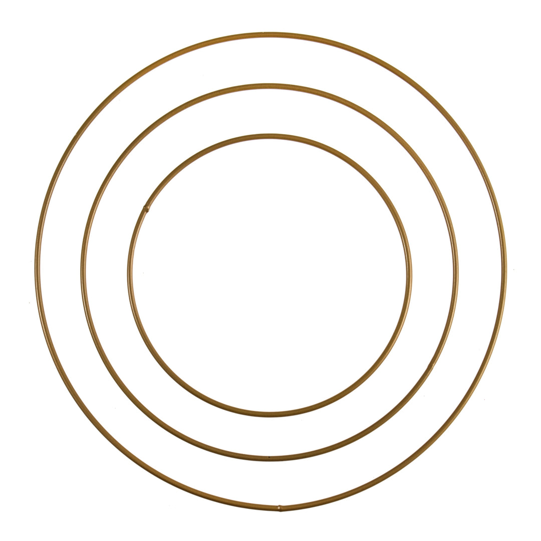 Craft Hoops: Wire: 15 50 & 25cm: Gold