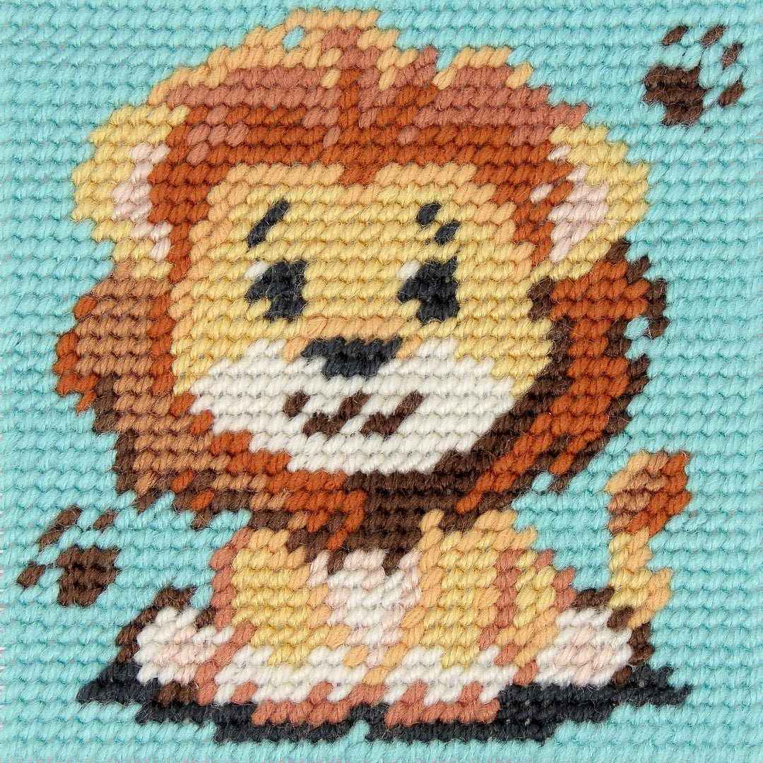 Half Stitch/Tapestry Kit: Children's: Lion
