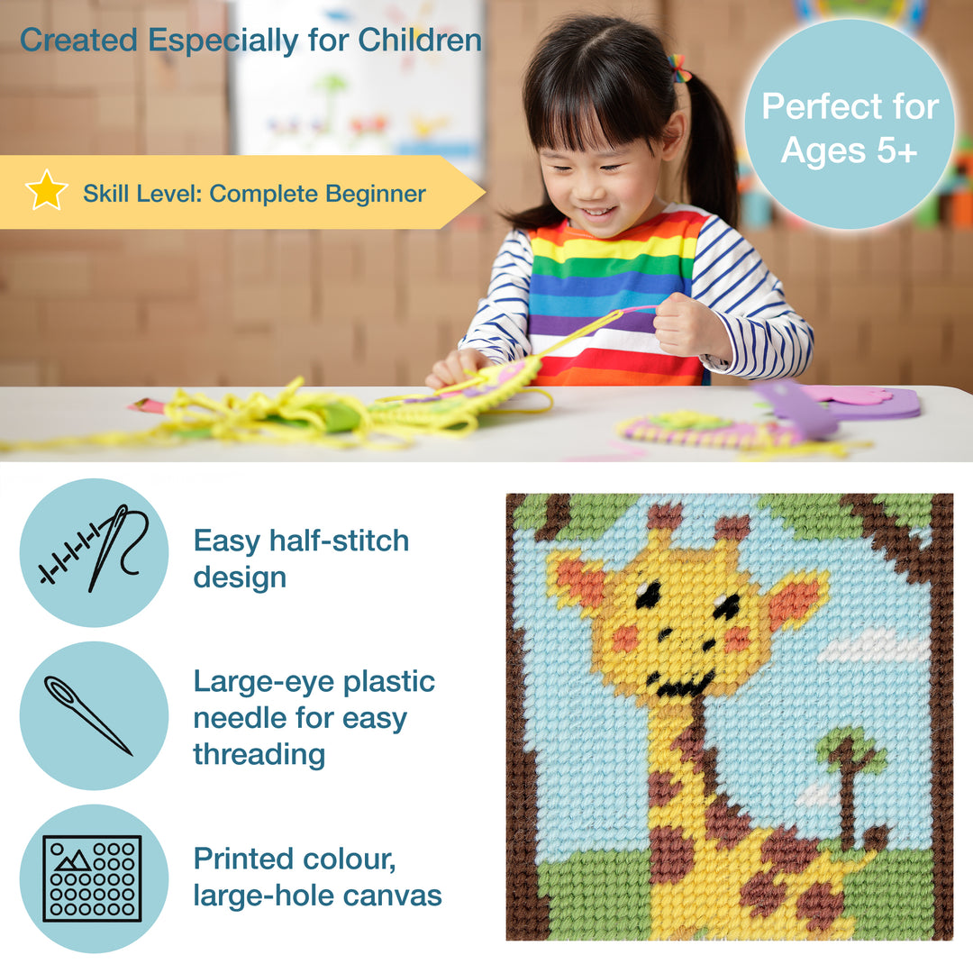 Half Stitch/Tapestry Kit: Children's: Giraffe