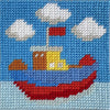 Half Stitch/Tapestry Kit: Children's: Boat