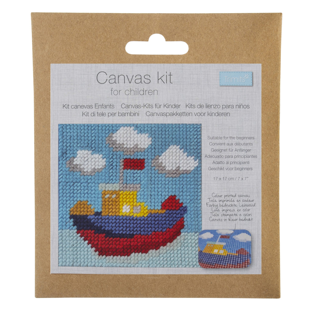 Half Stitch/Tapestry Kit: Children's: Boat