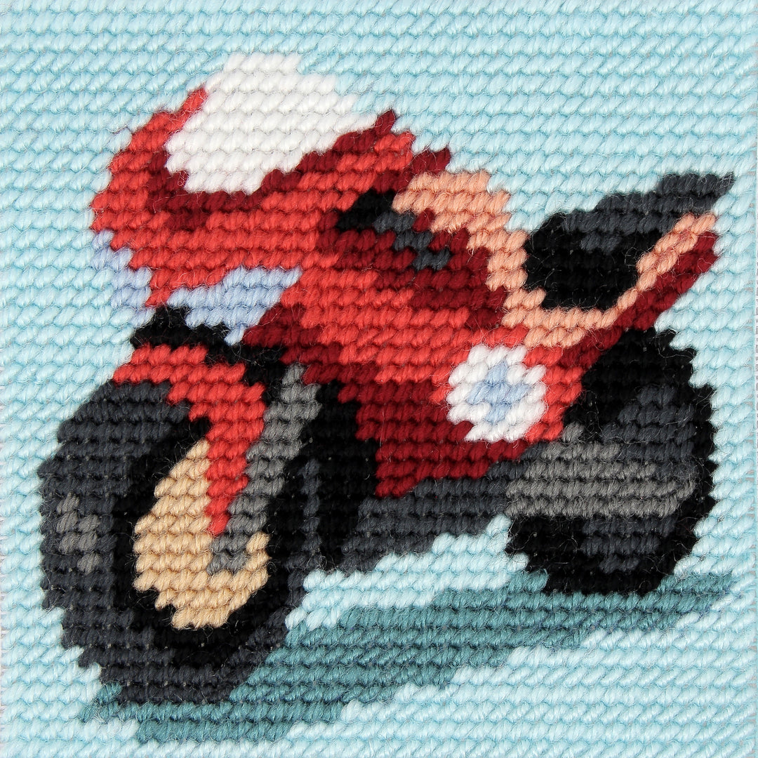 Half Stitch/Tapestry Kit: Children's: Motorbike
