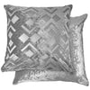 Valencia Silver Art Deco Velvet Cushion Cover