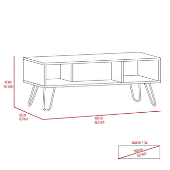 Vegas Coffee Table Bleached Oak Grey (Self Assembly) (DHD)