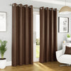 Vogue Eyelet Ready Made Curtains Chocolate