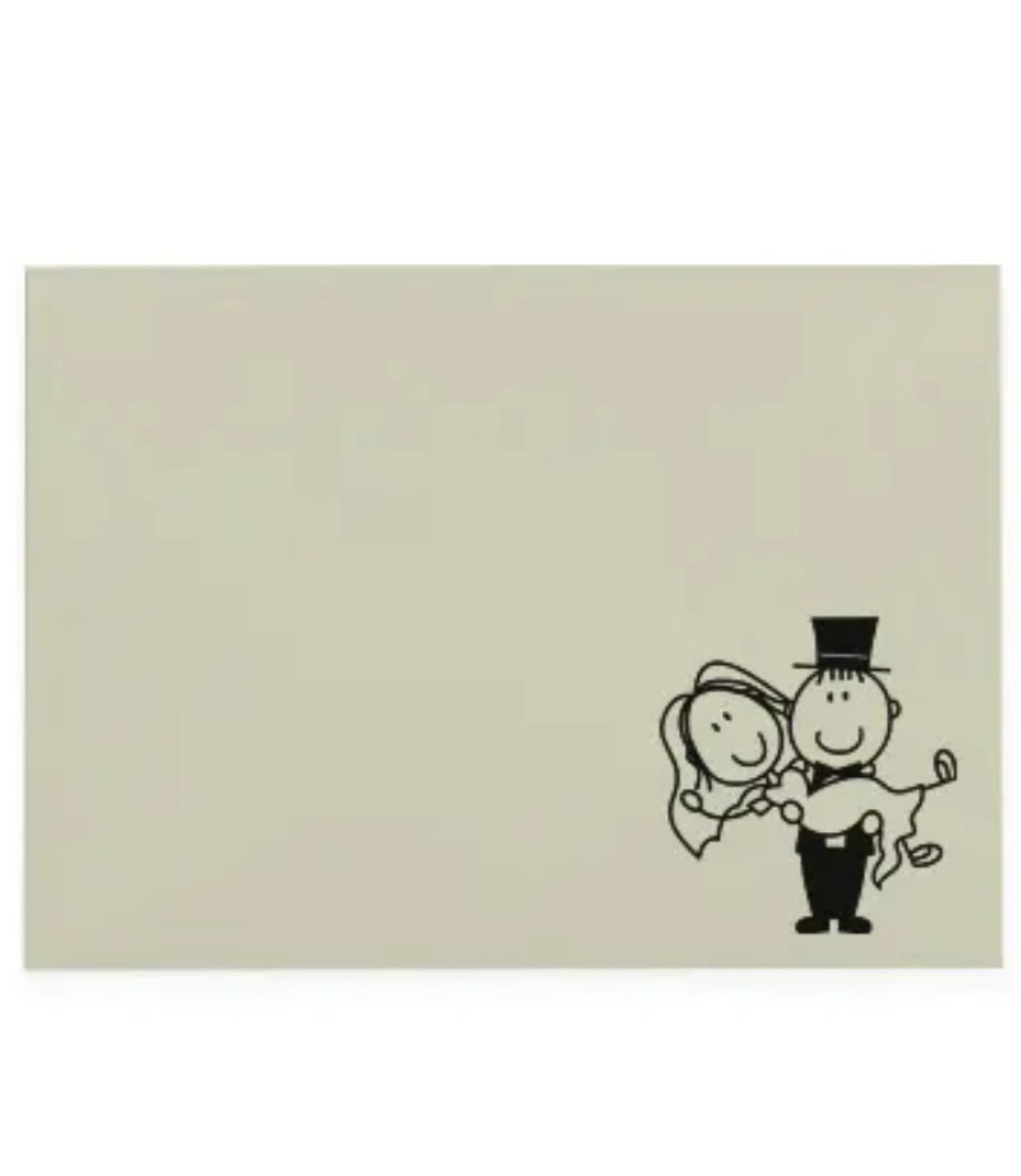 Gift Card Envelopes C6 WED92 - Carrying Bride Ivory 120gsm