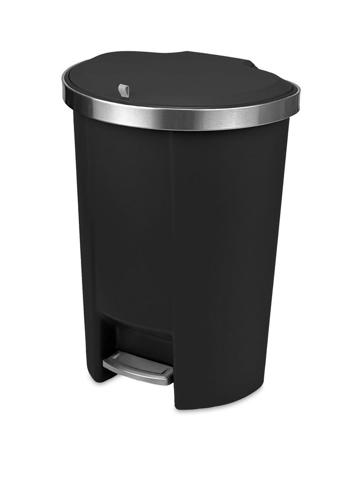 Addis Mode 50L Semi-D Pedal Bin Black