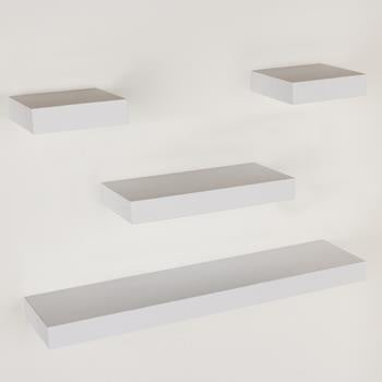 Hudson 4pc Shelf Set Matt White (M)