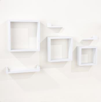 Hudson 6pc Shelf Set Matt White (XL)