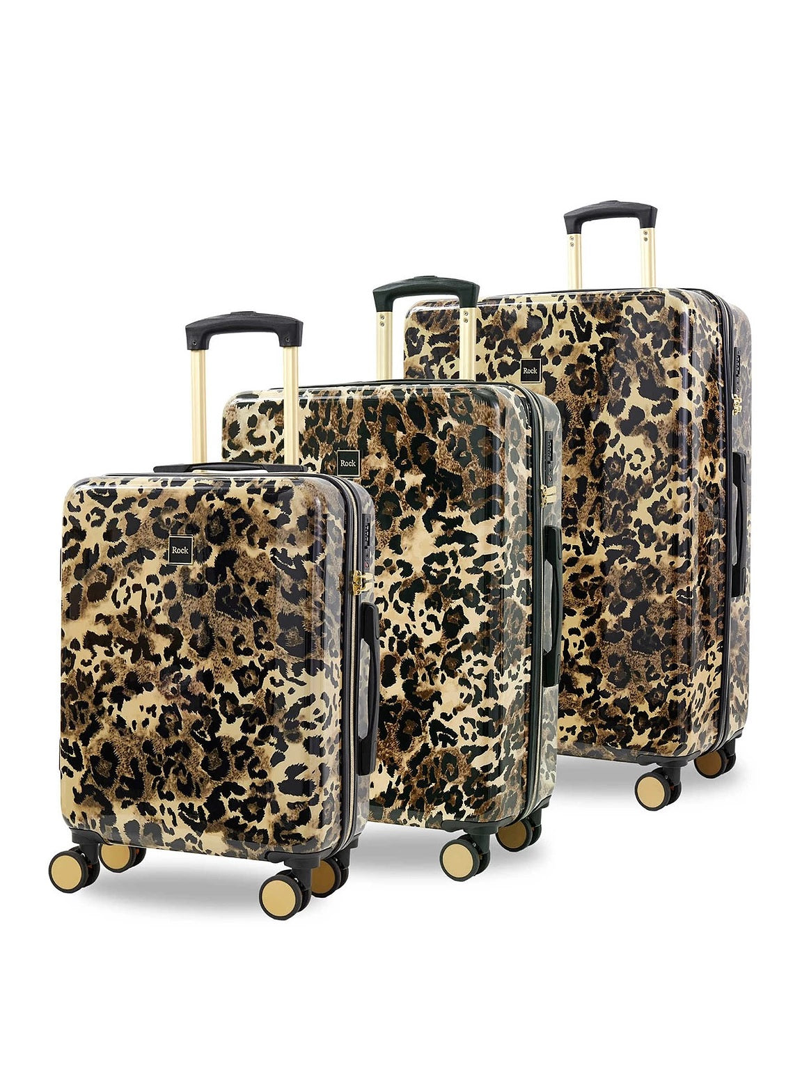 Savannah leopard print trolley suitcase
