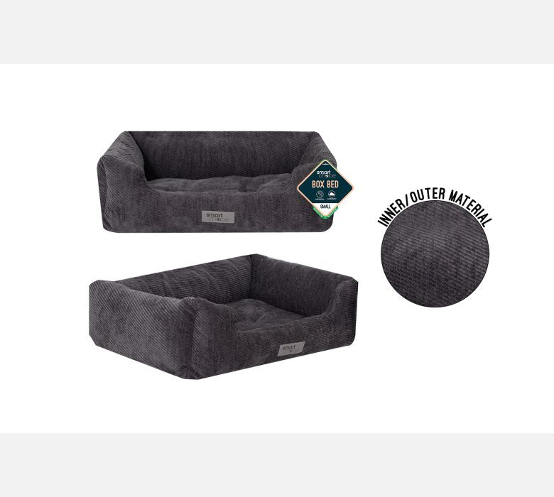 Smart Choice Grey Twill Pet Bed Small 46x36x15cm