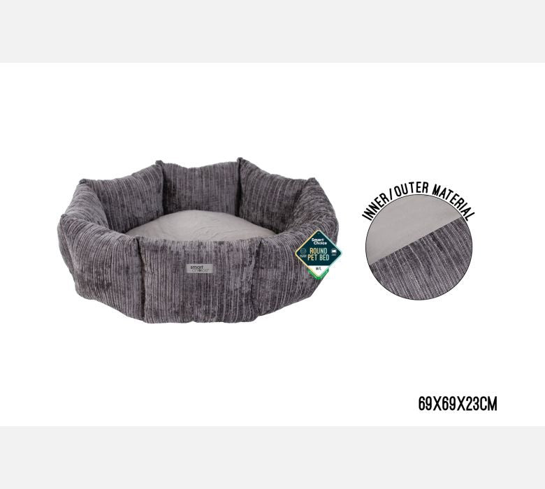 Smart Choice Round Pet Bed Med/lrg 69x69x23cm