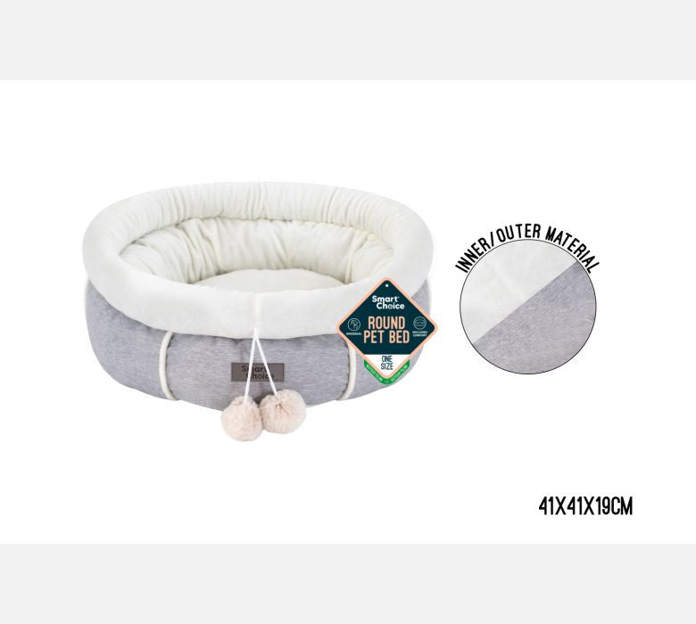 Smart Choice Round Donut Pet Bed 41x41x19cm