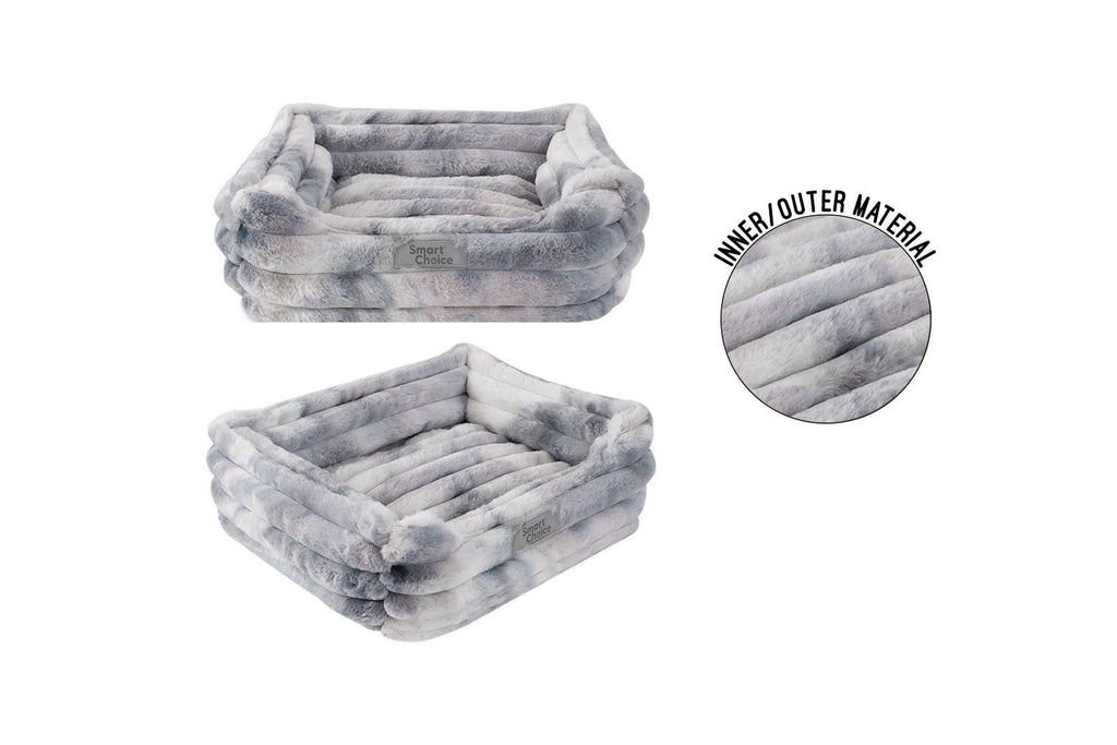 Sweet Dreams Ribbed Square Pet Bed - Small