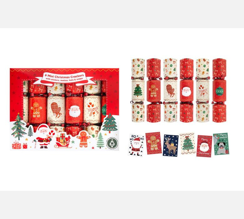 RSW Christmas 6 x 6" Mini Crackers - Christmas Icons