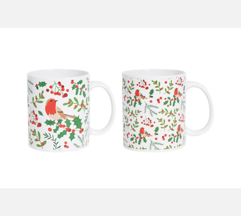 Christmas Robin Mugs - Assorted