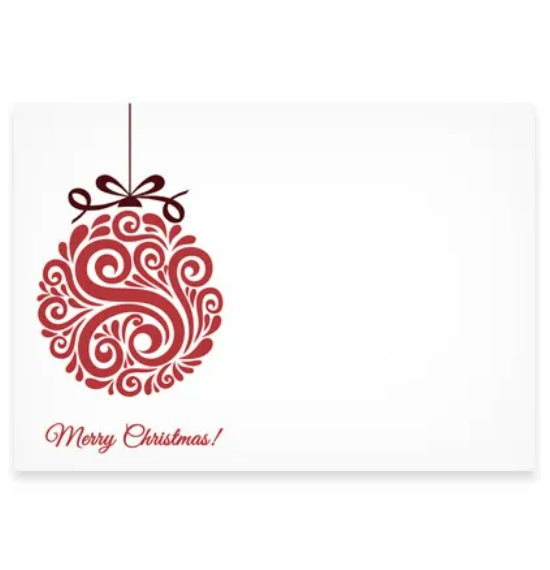 Gift Card Envelopes C6 08ENVX - Xmas Bauble White 120gsm