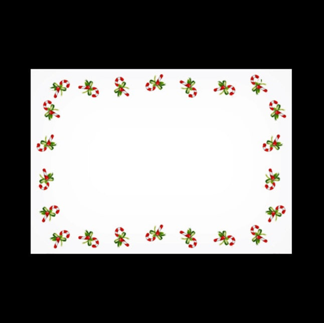Gift Card Envelopes C6 17ENVX - Candy Canes White 120gsm