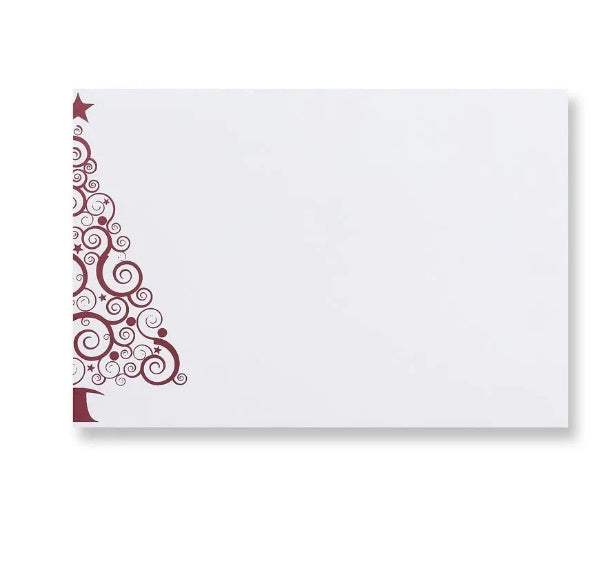 Gift Card Envelopes C6 20ENVX - Half Xmas Tree White 120gsm