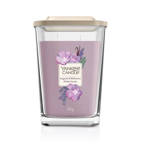Yankee Candle Elevation Sugared Wildflowers square jar
