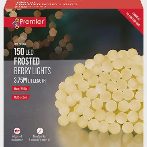 Premier Frosted Cap LED Berry Lights 150s