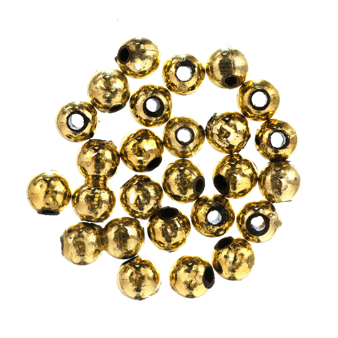 Beads: Plated: 5mm: Gold: 25