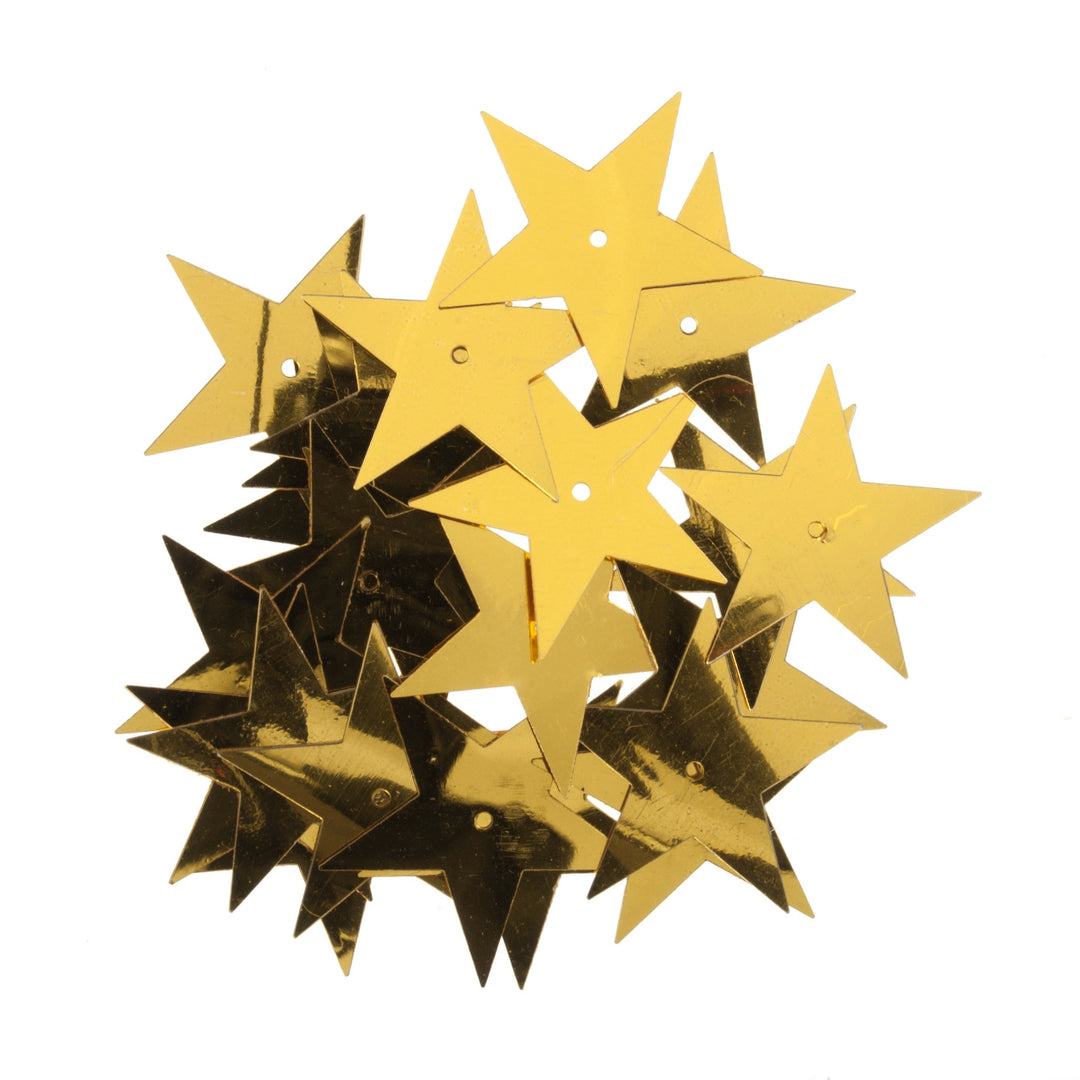 Sequins: Stars: 30mm: Gold: 23